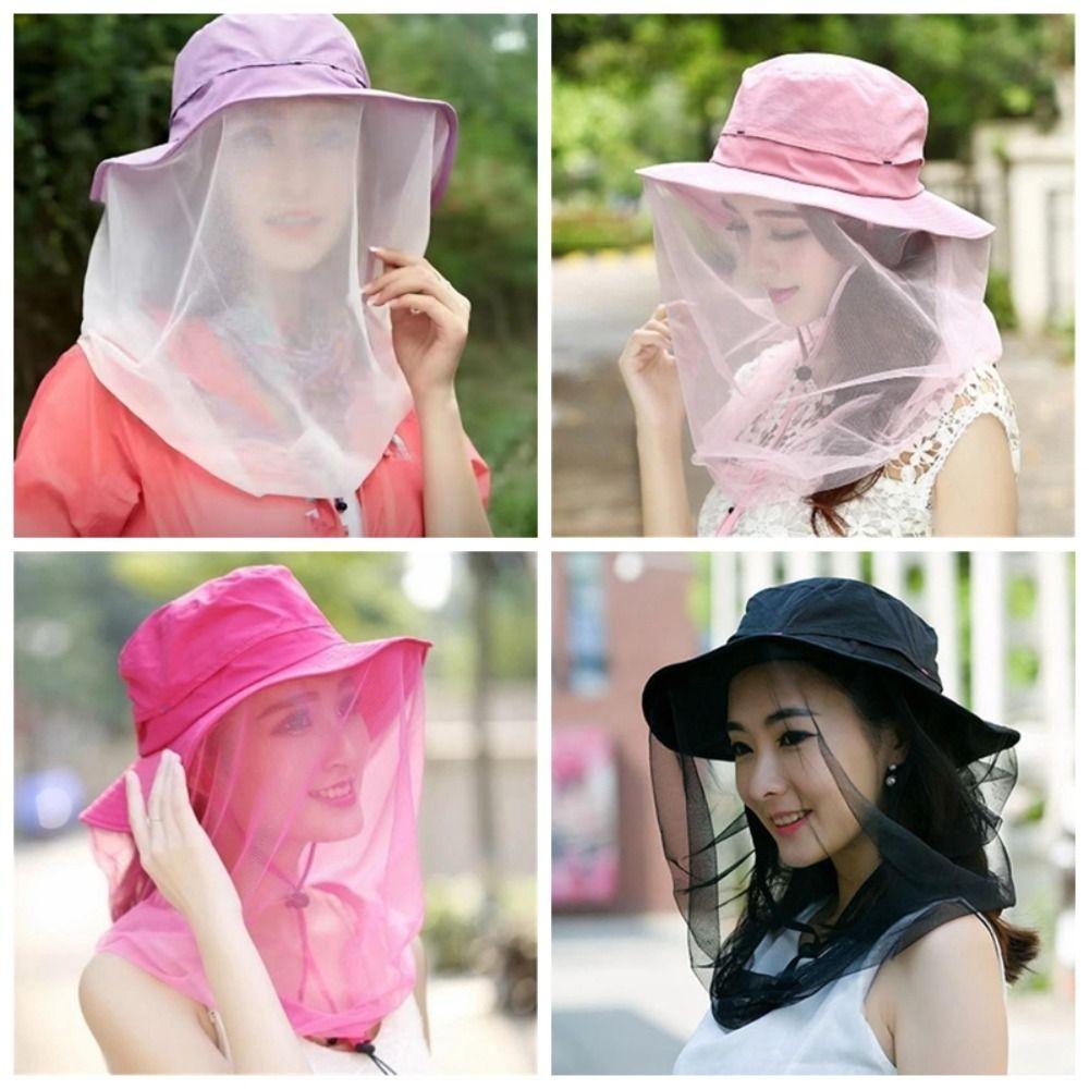 Anti Mosquito Fishing Sun Hat Breathable Alpine Hat Sunshade Cap Anti-insect Hat  Camping