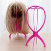 Collapsible Plastic Wig Stand Easy Assembly Portable Travel Folding Wig Head Multi-purpose Hat Display Rack Wig Styling Dryer Holder Wig Accessories