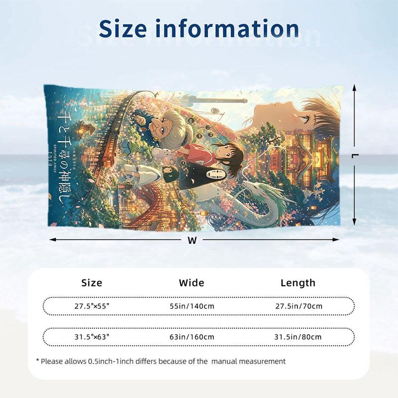 Large Beach Towel Quick Dry Absorbent Towel For Beach IndoorSpirited Away