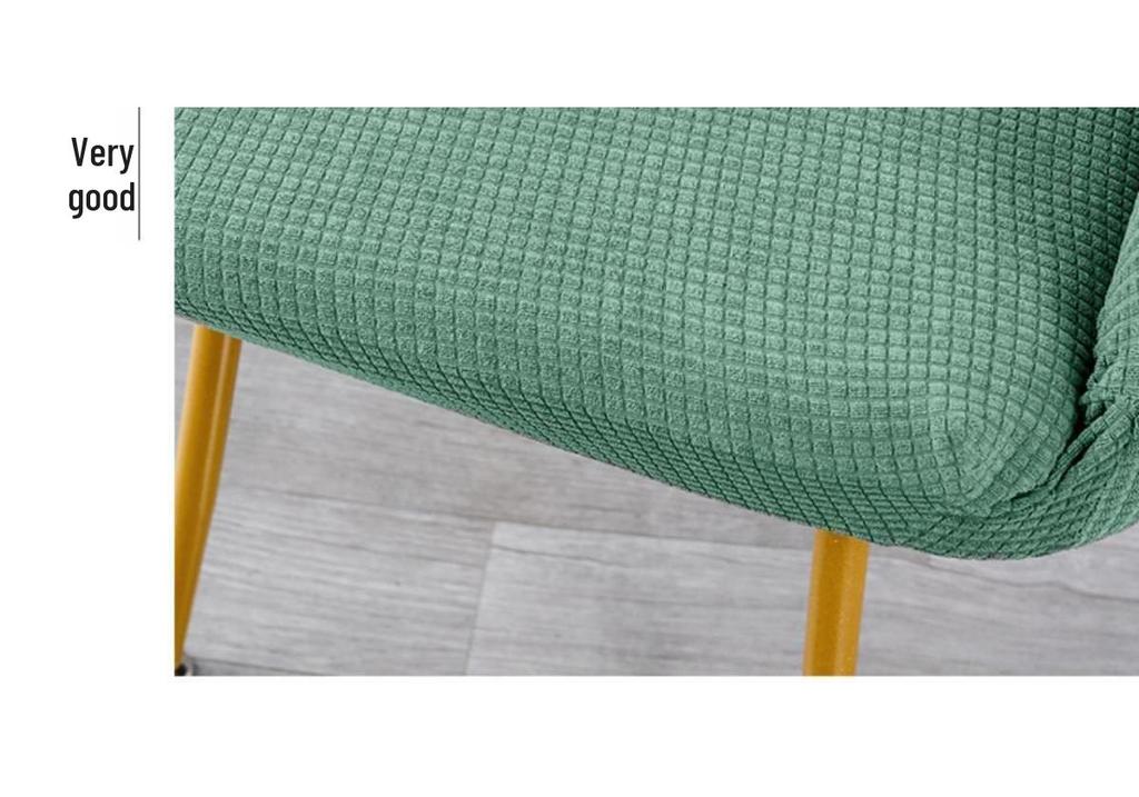 Nordic Universal Half-Round Computer Chair Cover with Armrests - Full Coverage for Dining and Curved Leather Chairs