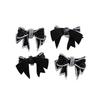 Rhinestone Bow Cotton Flower Applique for Clothes, Shoes, Bags, Boxes, and DIY Accessories
