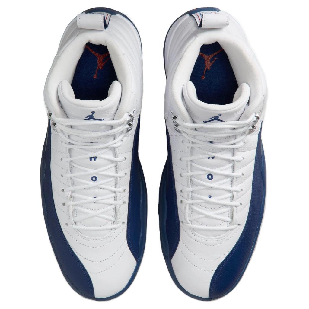 Air Jordan 12 Retro Bleu Français 2025 Baskets Homme Blanc Argent Métallisé Rouge Varsity CT8013-114