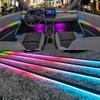 Colorful Car Ambient Lights18in1 Automobile Atmosphere Lamp Acrylic Light Guide Strip Decorative Car Atmosphere Light 64 Color