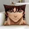 Popular Anime Baki the Grappler Cushion Cover Soft  EasyWash Pillow Case  Versatile for Couch Bed Travel and Office