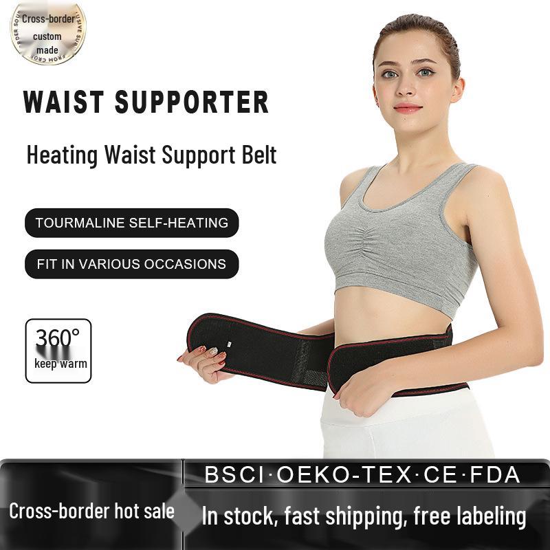 Self-Heating Lumbar Support Belt with Magnets and Steel Plate for Physical Therapy, Unisex Waist Brace Large