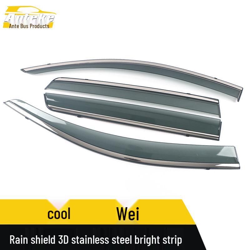 Dodge Journey 3D Stainless Steel Rain Guards & Deflector Trim Exterior Accessories