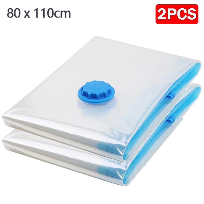 Vacuum Storage Bags, Space Saver Bag, Vacume Pack Storage Bag for Clothes Blankets Travel Storage,Reusable Bags Double Zip Seal