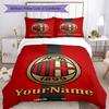 Ac Milan Pas je naam aan Beddengoed Set Ademend Dekbedovertrek met Kussenslopen Huisdecoratie Verjaardagscadeau