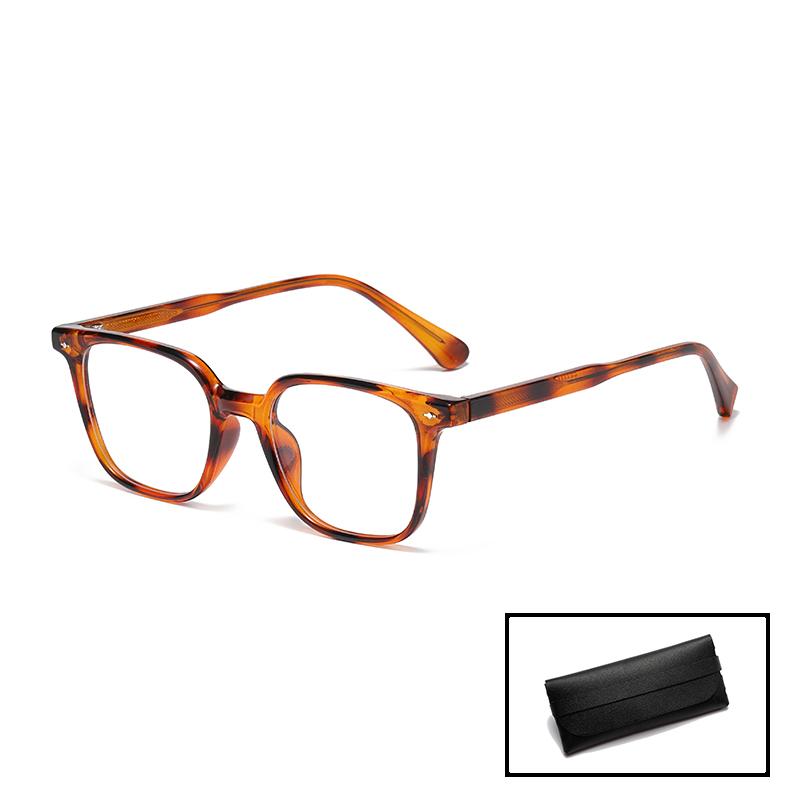 Square Metal Core Leg High-End Anti Blue Light Flat Mirror, New Trend Cross-Border Classic Men And Women Glasses