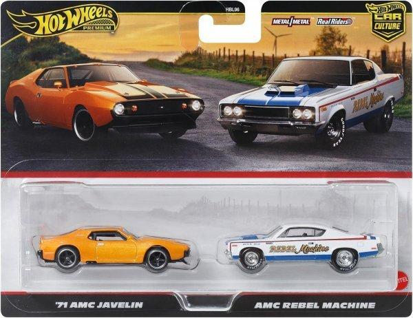 Hot Wheels AMC Revel Machine Premium 2 Pack JBL06 '71 Javelin/AMC