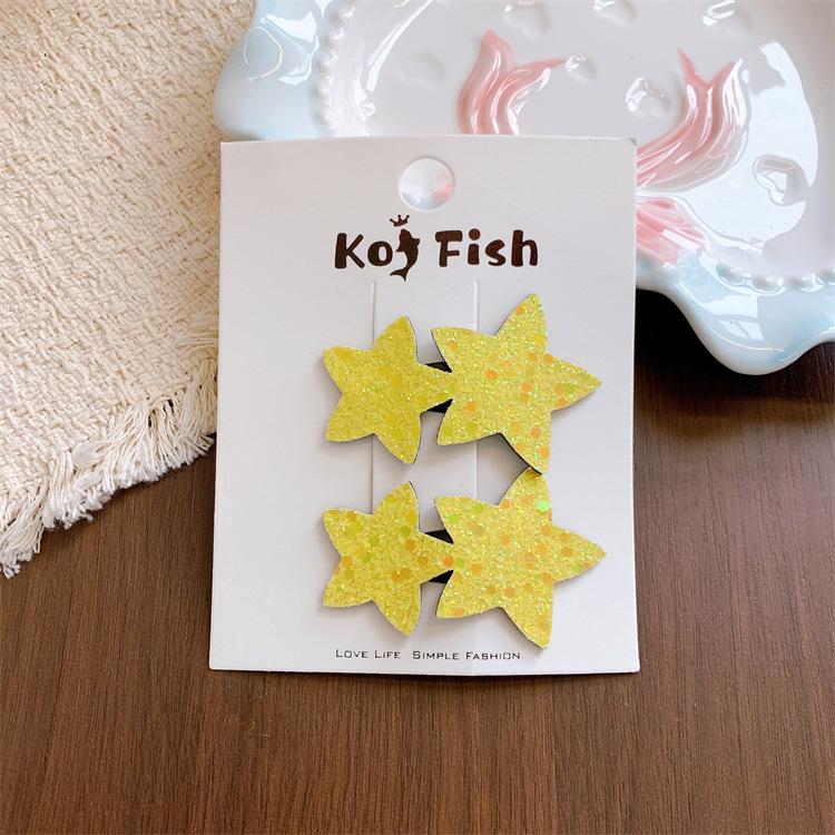 Children's Star Hairpin Sequined Love BB Clip Little Girls Bangs Side Clip Hairpin Hair Clip Barrettes Headwear Hair Accessories