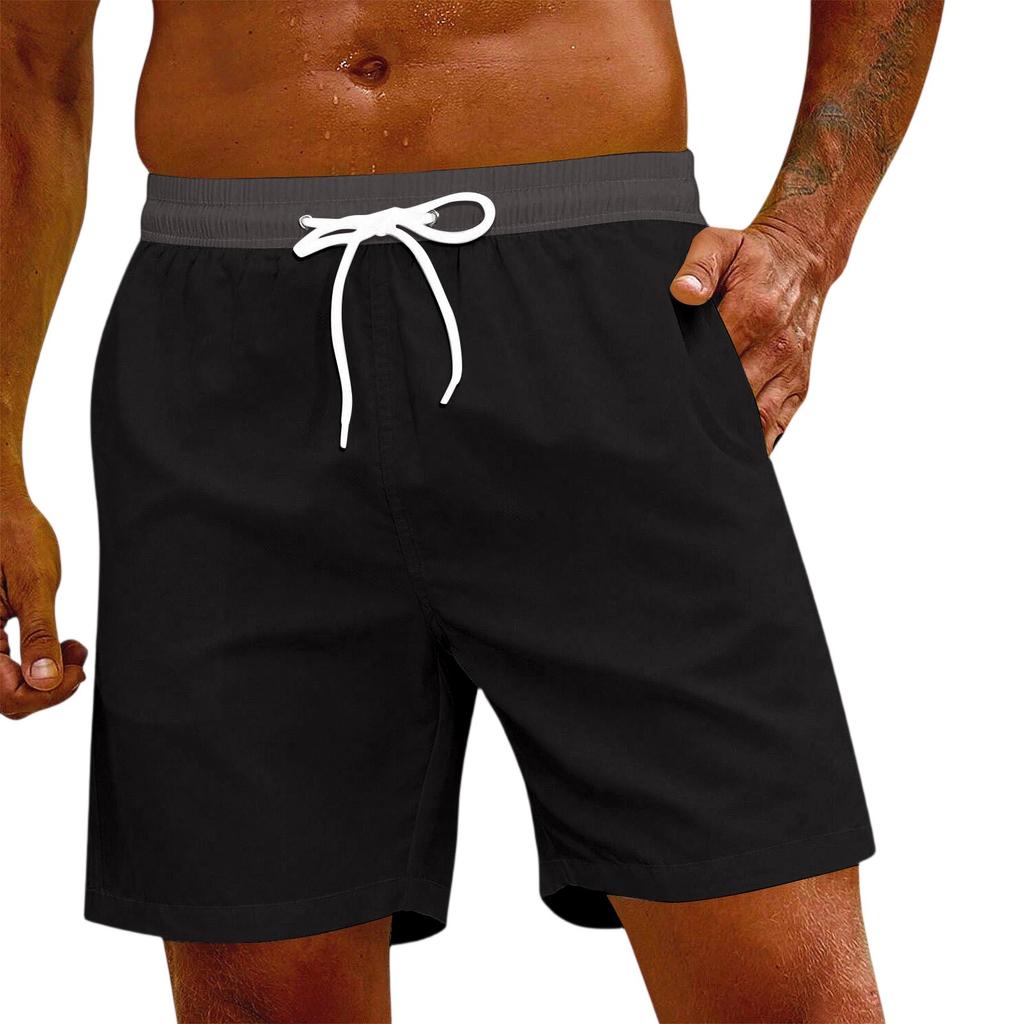Men's Fashion Elastic Waist Drawstring Shorts Casual Pants