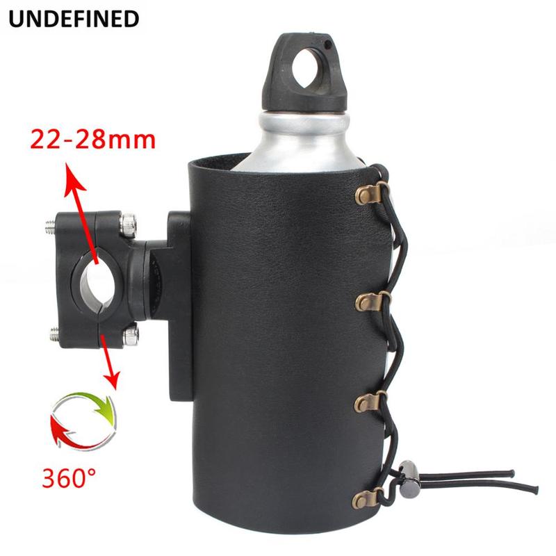 Motorcycle Cup Holder Handlebar Drink Holders Water Bottle Coffee Stand PU Leather Outdoor Sports Cup Adapter Bicycle Universal