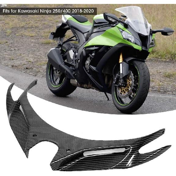 400-Front Fairing, Carbon Fiber Front Fairing Aerodynamic Wing Cover ABS Fits for 250/400 18-20