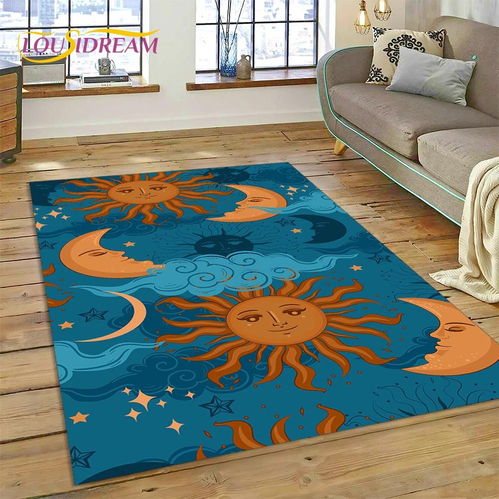 Tajemný tarot Sun Moon Mandala Kouzelný koberec do ložnice Obývací pokoj Domácí dekorace na pohovku, dětská hra Velká dekorační podložka na podlahu