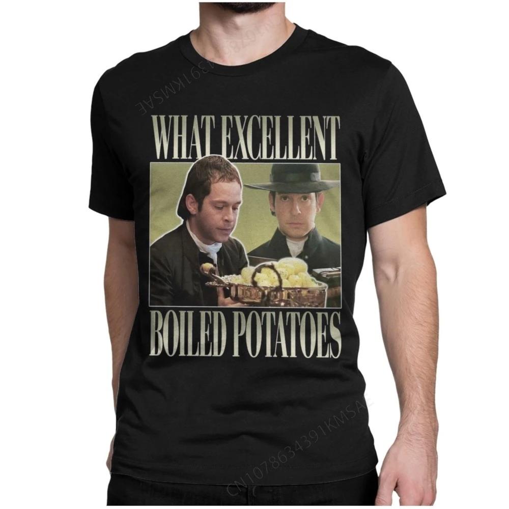 Pride And Prejudice Boiled Potatoes Meme Unisex's T Shirt Novelty Tee Shirt Crewneck T-Shirts Cotton Plus Size Tops