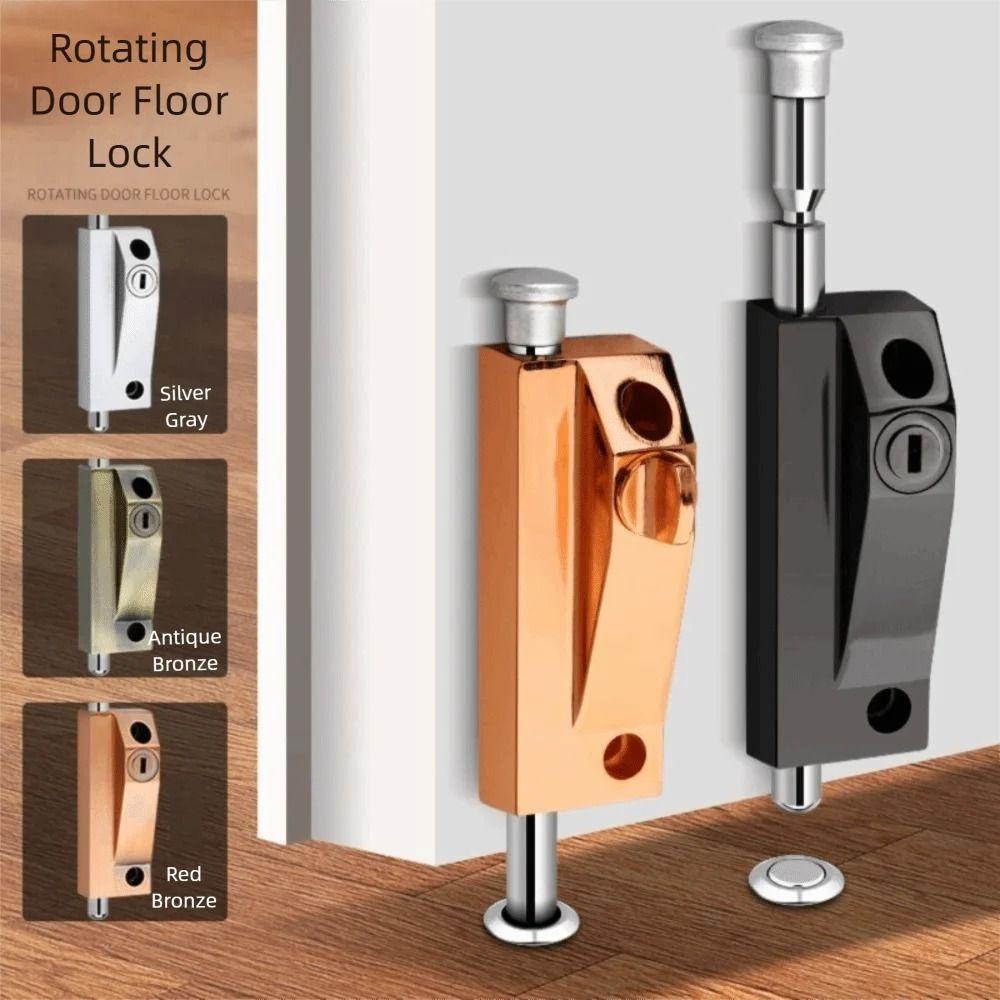 Aluminum Zinc Zinc Alloy Automatic Revolving Doors Framed Spring Revolving Door Bolt Lock  Bathroom