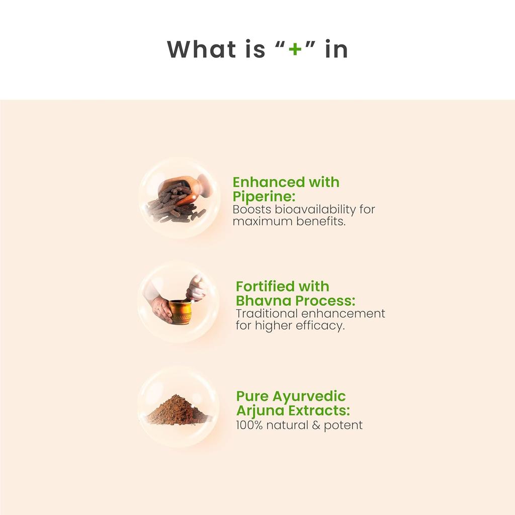 Vedistry Arjuna+ Tablets Ayurvedic Herbal Circulation Wellness Supplement For Daily Vitality And Active Living 60 Tablets Pack Of 3