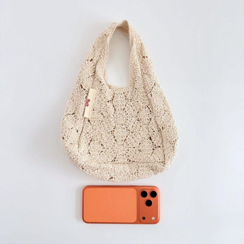 Fluit Studio Mini See-Through Knit Floral Lace Tote Bag