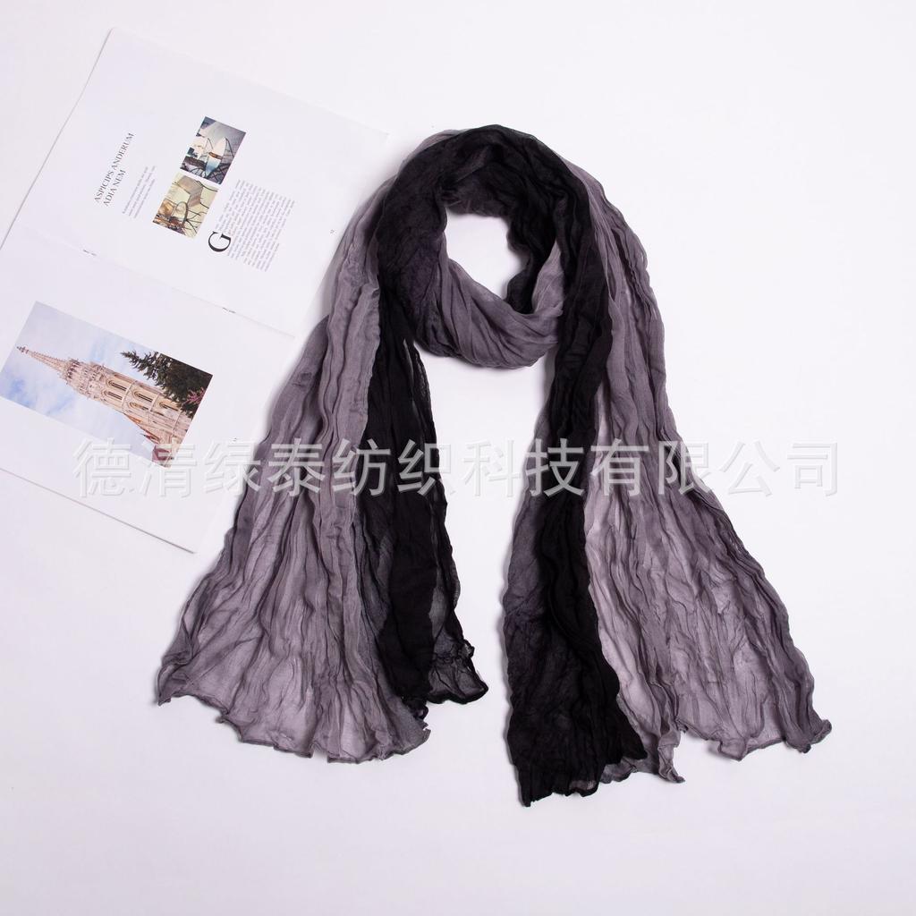 Twist Scarf Color Matching Women'S Scarf Contrasting Color Imitation Hand-Painted Printed Scarf