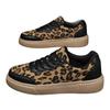Leopardenmuster lässige Schnür-Board-Schuhe flacher Boden flacher Absatz lässig leicht atmungsaktiv bequem Kind