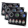 Multi-Function 5 Gang Rocker Toggle Switch Panel USB Charger Waterproof Control Relay System Circuit Control Boat Truck RV