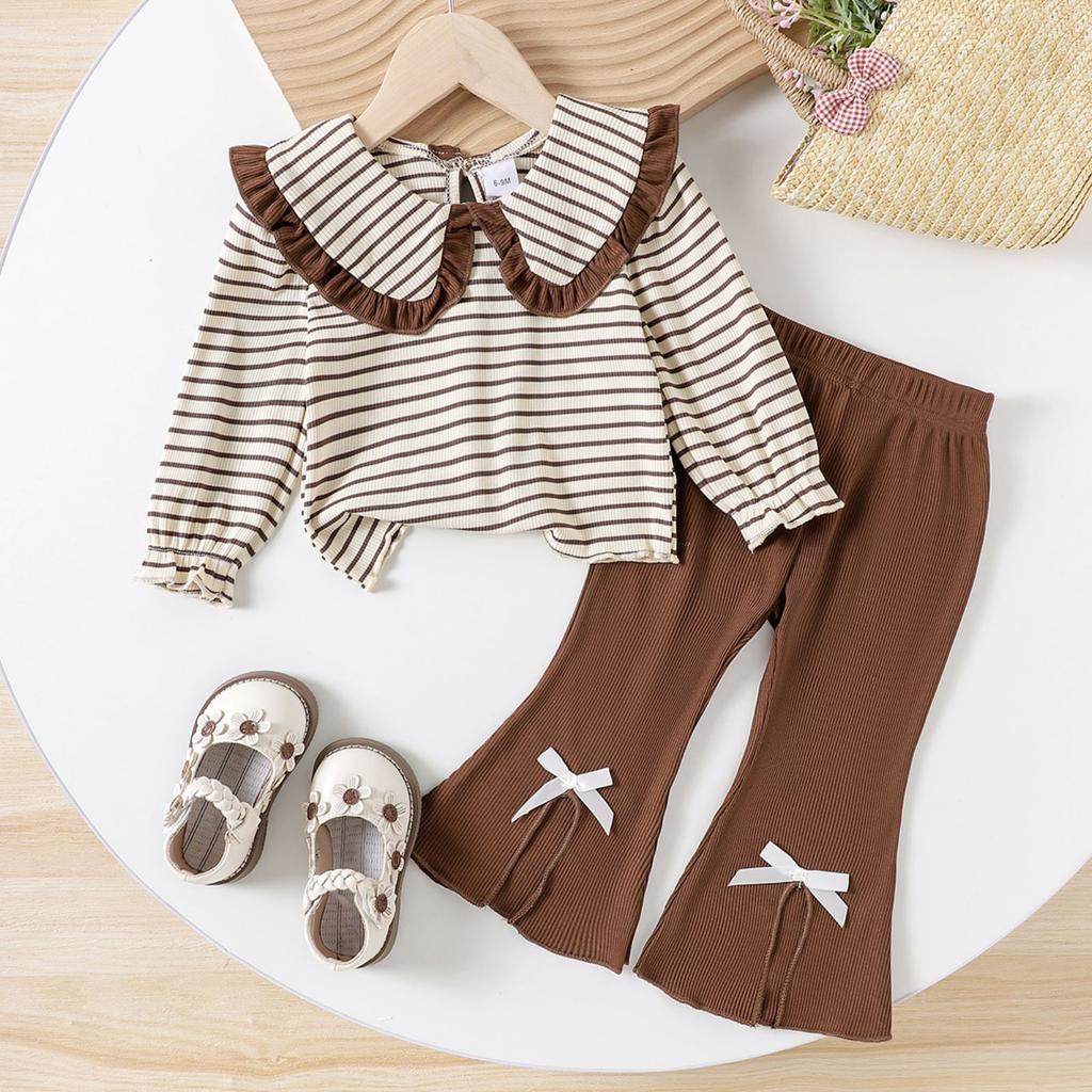 Kids Casual Long-Sleeve Set, Comfortable Daily Wear Outfits