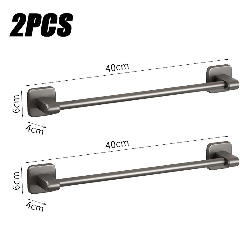 Handtuchhalter Space Aluminium Bar Kein Bohren Badezimmer-Organizer Selbstklebende Handtuchstange Badezimmerregale Küchenlagerregal