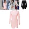 Elegant Women Slim Long Sleeve Mini Dress Bodycon Cocktail Dress Evening Party