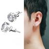 Polaris Zirconia Earrings for Men - Sophisticated and Individualistic Men's Style Small-Sized Cool Male Earrings for Women Ear Rings
