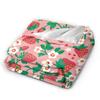 Pink Strawberry Print Flannel Blankets  Warm Soft Bedding Throws for Outdoor Picnic Novelty Bedspread Sofa Bed Cover