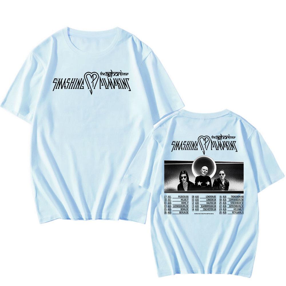 The Aghori Tour  2025 New Tshirts The Smashing Pumpkins Print T-shirt Alternative Rock Band Hip Hop T Shirt Cotton Mens Tees Top