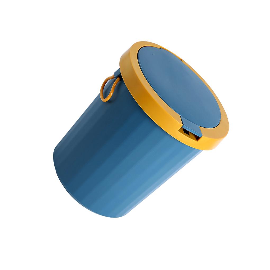 Nordic Contrasting Color Lid Trash Can - Sturdy Durable And Convenient For Household Items Cleaning Supplies Trash Cans