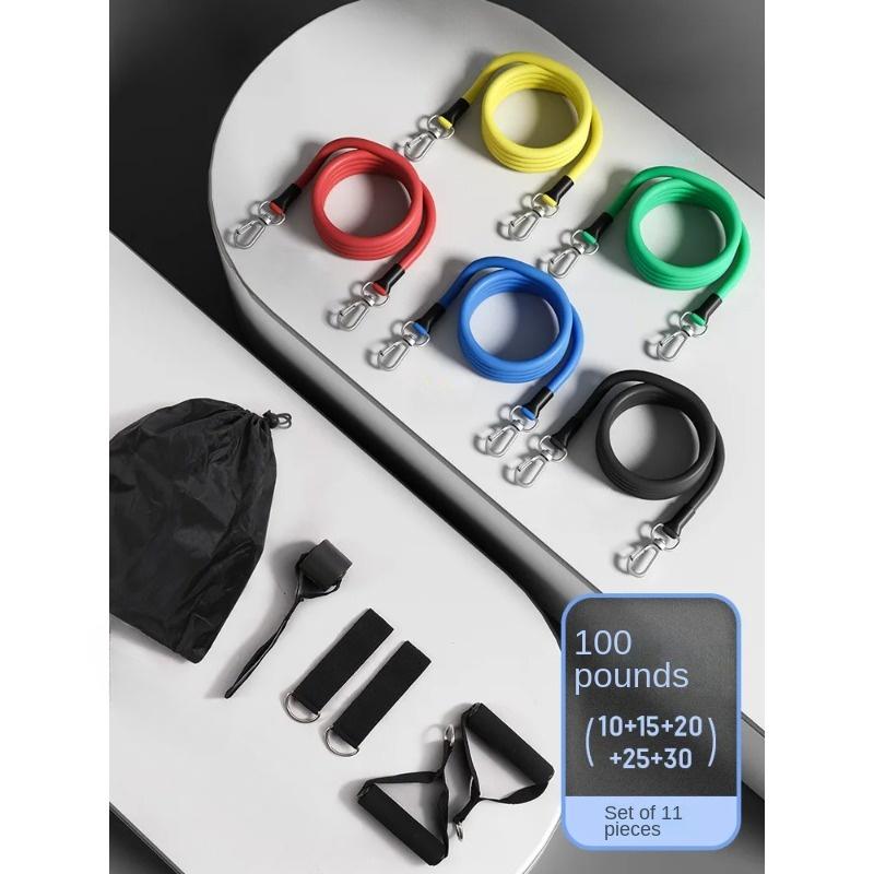 Resistance Band Collection Multifunction Fitness Tension Rope 5-Tube Elastic Tension Rope for Stretching Abdomen Training Gym Equipment