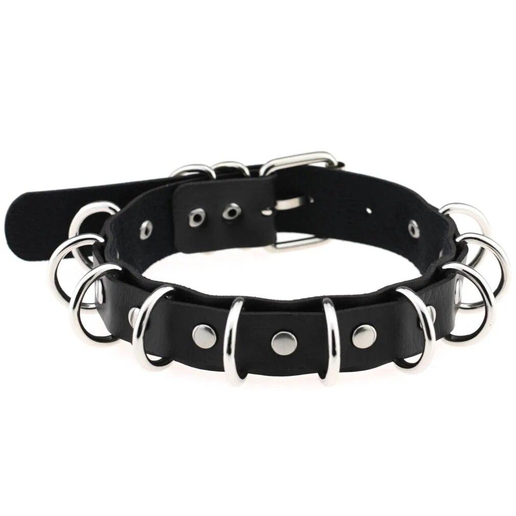 Exotic Accessories of Bdsm Slave Bondage Leather Collar with Leash Ring Steel Chain Sex Toys to Lover Roleplay Posture Spreader