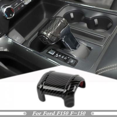 For - Ford F150 F-150 ABS Carbon Fiber Style Gear Shift Knob Cover Trim