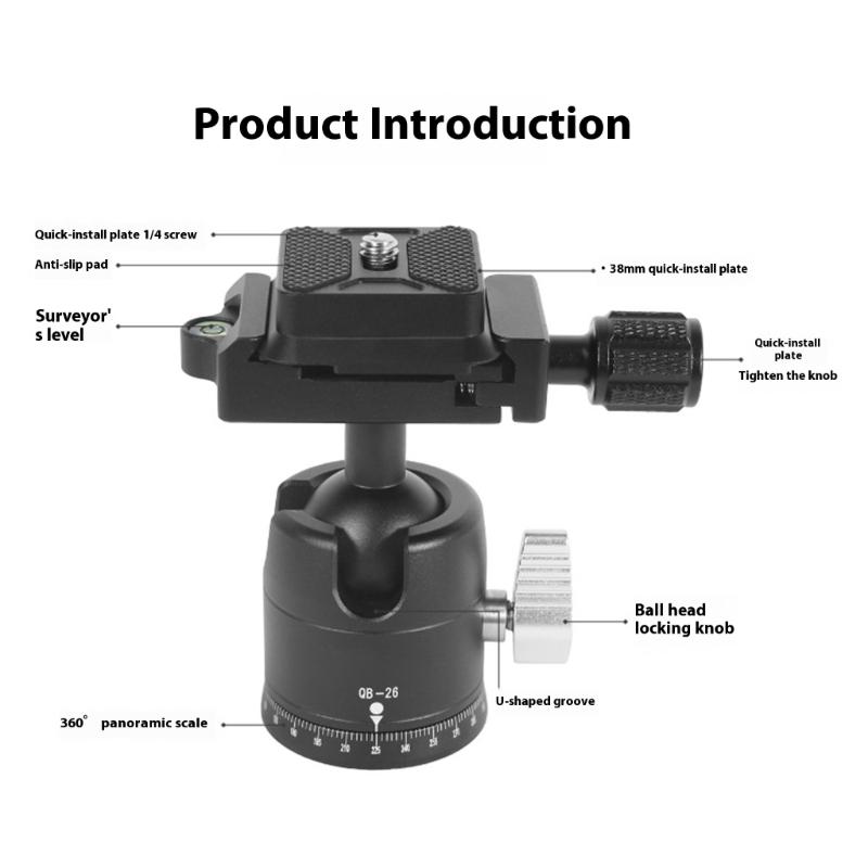 1/4 Thread Camera Ball Mount Tripods Featuring Precisions Adjustment Dials For Professional Photography