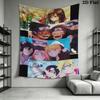 Naruto Art Compilation Wall Tapestry Aesthetic Wall Hanging Printed Fabric Blanket Decorative Tapestries For Bedroom Living Room Home Decor