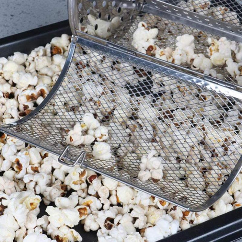 Ossayi Cuptor din Oțel Inoxidabil Gril Rotativ Cușcă Nuci Boabe de Cafea Coș de Copt pentru Barbecue Friteuză cu Aer Accesorii Rotiserie