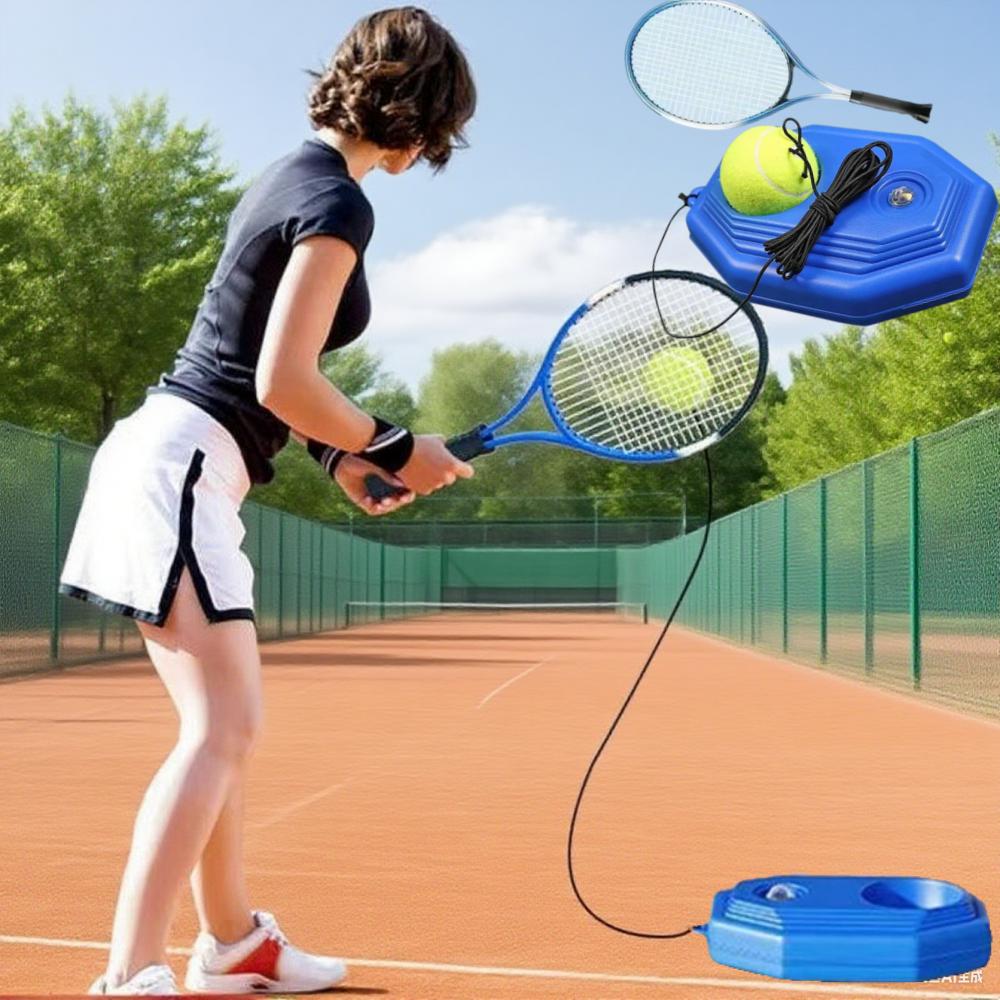 Tennis Trainer Rebound Ball Solo Training Equipment for Beginners Exercise Single Player Self Practice for Park Garden Backyard