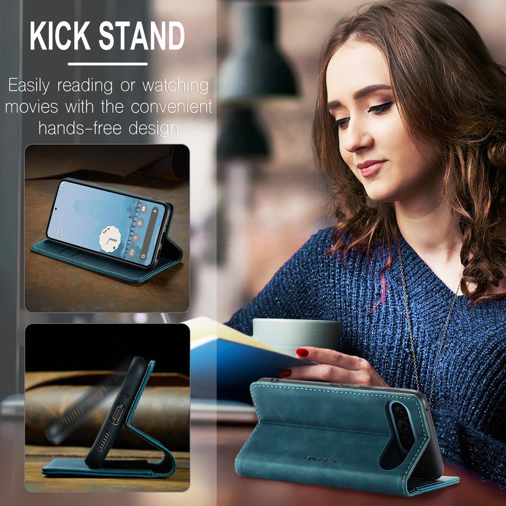 For Google Pixel 10 Pro XL Wallet Case CASEME 013 Series PU Leather Phone Cover Stand