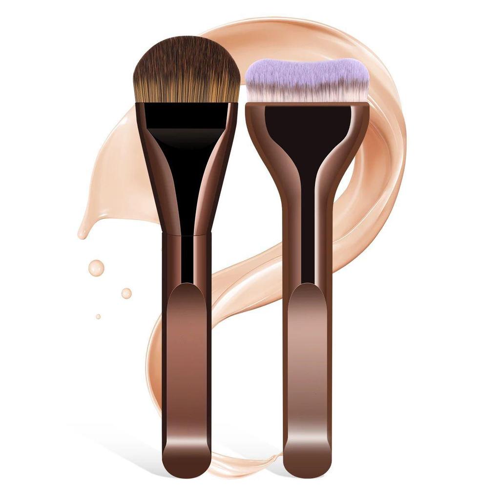 Ultra-Thin Tongue-Shaped Streak-Free Foundation & Concealer Brush with Soft Bristles