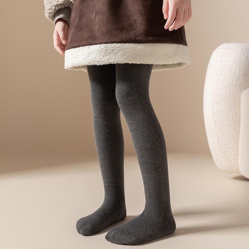 Girls' Winter Dance Leggings: Cozy Fleece-Lined Pantyhose