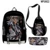 Favored Distinctive Metal Family Anime 3D Design 3pcs/Set Learner Bags Everyday Laptop Everyday Backpack Sling Carry Tote Pencil Pouch