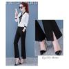 New 2026 Split Flared Pants with Drape Effect, High-waisted Plus-size Cropped Casual Pants