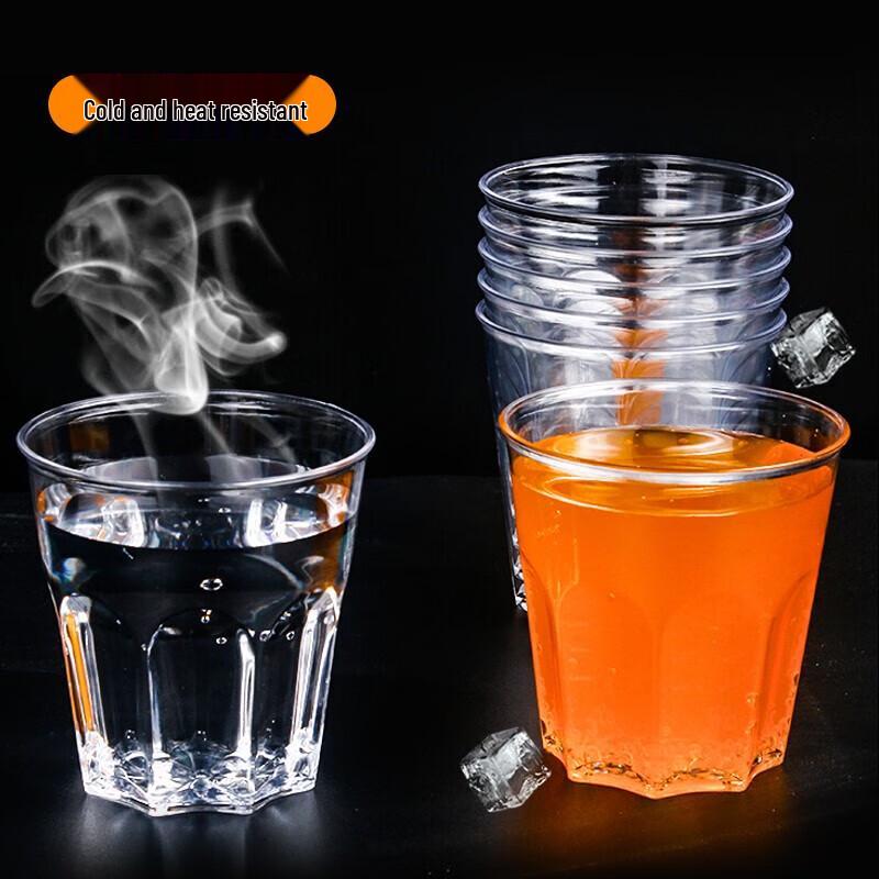 YOUAO 180ml Plastik Einweg-Aviation-Becher, 120er-Packung