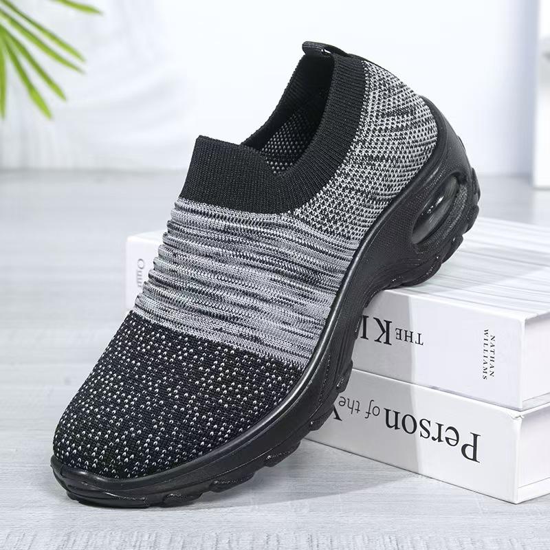 Spring and Autumn One-pedal Women's Single Shoes Casual Sports Socks Shoes Platform Casual Non-slip Lazy Shoes Fashion Round Head
