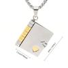 European and American Men's and Women's Pendants with Letters on The Back