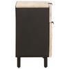 White Nightstand with Drawers 50 x 33 x 60 cm Solid Mango Wood