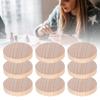 100 szt. Puste drewniane krążki Drewniane rękodzieło DIY Dekoracja Twórca Ręcznie robione akcesoria